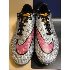 Nike Mens HyperVenom Soccer Cleats Size 12 677585-069 FG Chrome/Gold/Pink